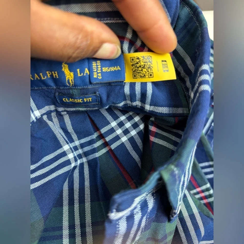 Ralph Lauren Plaid Cotton Button-Down Classic Fit Tartan Shirt Size XL NWOT